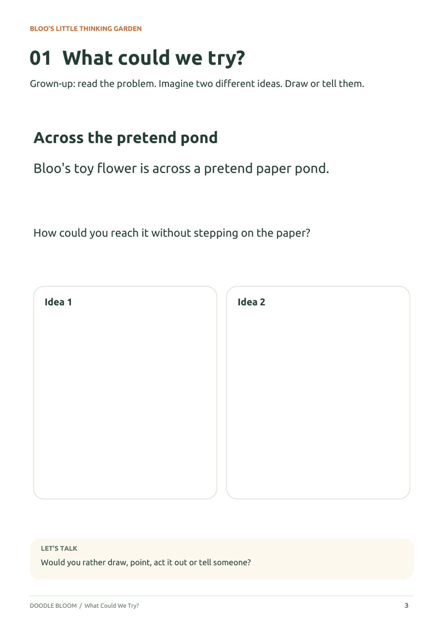 What Could We Try?: actual activity page