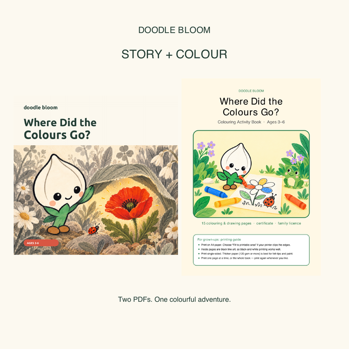 Petadoodle bundle cover with printing guide